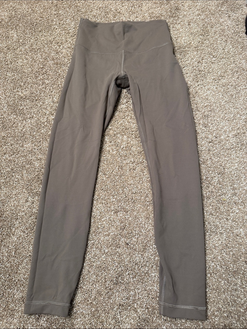 Lululemon High-Waist Full-Length Leggings Neutral taupe/stone gray color SZ 6 - Picture 2 of 9